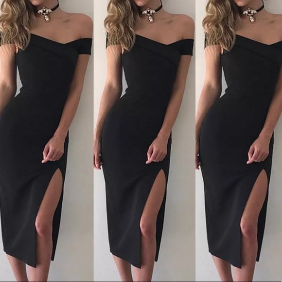 Dresses & Skirts - Sexy Black off shoulder Dress